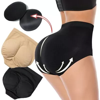Women Padded Seamless Butt Lifter Hip Enhancer Shaper Panties Fake Ass Briefs UK • £8.79