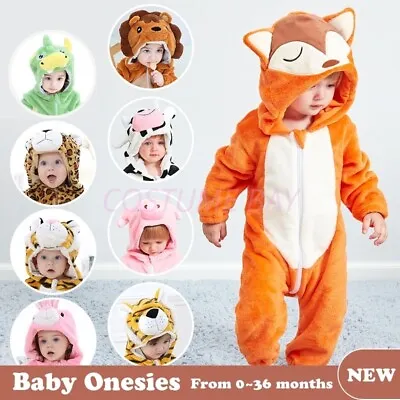 Toddler Baby Kigurumi  Rompers Animal Jumpsuit Infant Clothes Pyjamas Kids • £25.12