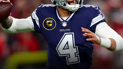 $14.99 • Buy NFC Playoffs DALLAS COWBOYS Dak Prescott QB 4⭐⭐⭐⭐Star Blue CAPTAIN C-PATCH