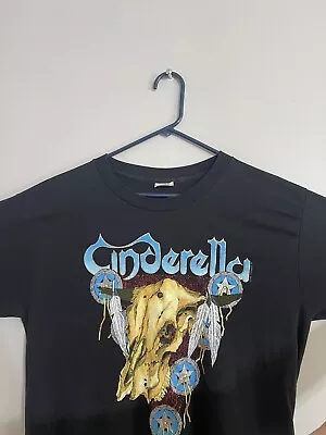 Vintage Cinderella 1988-89 Long Cold Winter Tour Band Concert T-Shirt Size XL • $110