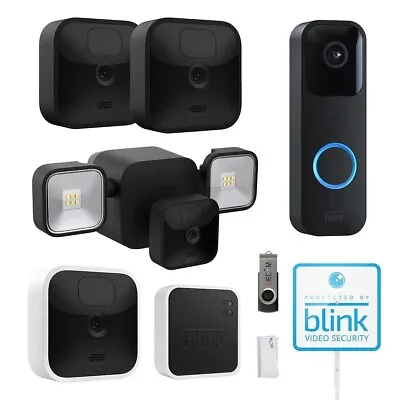 Blink Whole Home Security Camera System With Video Doorbell Floodlight Bundle • $299