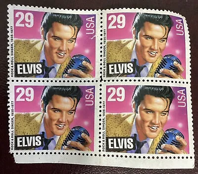 Elvis Presley 29 Cent Stamp - Sheet Of Four Unused Stamps • $2.50