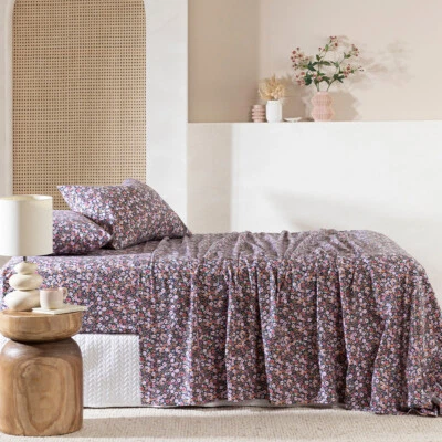 $89 • Buy New Habitat Ditsy Floral Flannelette Sheet Set