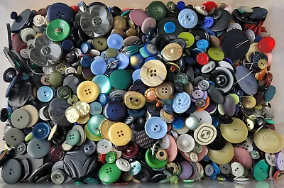 Vintage BUTTON Lot Over 8 LBS Metal-Bakelite-Fabric-Various Colors-Sizes-Styles • $32.50