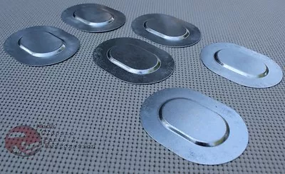 $28.87 • Buy GM Chevy A Body Trunk Floor Pan Plugs Metal Plates Set Of Six 6 Pc Stamped Steel