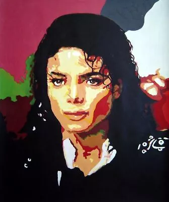 24x20 King Of Pop Michael Jackson Oil Painting Art Portrait Celebrity America • $61