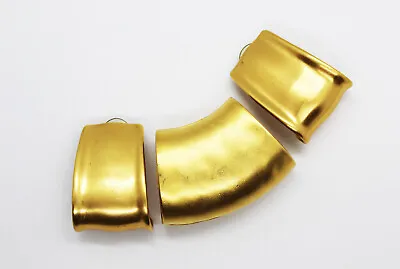 Anne Klein AK Signed Modernist Brutalist Matte Jewelry Set Earrings Scarf Ring • $56.99
