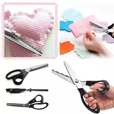 Pinking Shears Set 9.2 Inches Handled Professional Stainless Steel Dressmakin... • $20.88