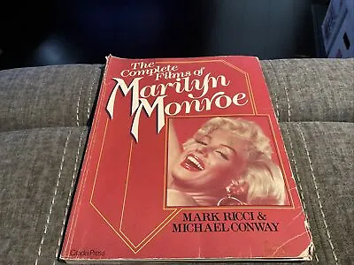 Complete Films Of Marilyn Monroe Book Ricci & Conway 1990 1st Citadel • $4.99