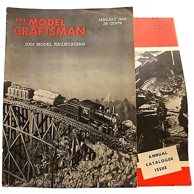 Lot 2 The Model Craftsman Magazine January February 1949 Miniature Railroad Trai • $15.99