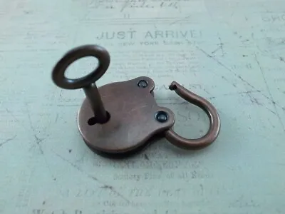 Old Vintage Antique Style  Mini Padlock Key Lock (Lot Of 10)Antique Copper • $14.44