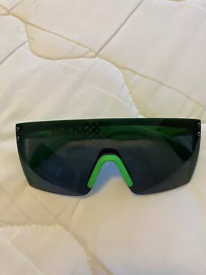 Heatwave Sunglasses Z87 Lazer Face Moto Green Black Lens • $39.99