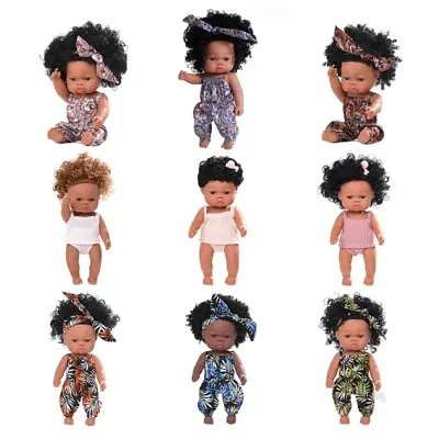 For Doll Baby Re-born Handmade Black Skin New Born Girl Children S Bath • £19.25