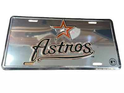 Houston Astros Mirror Finish Chrome MLB Baseball LICENSE PLATE SIGN • $10.92