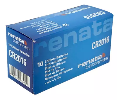 Wholesale 10 X RENATA CR2016 3V Lithium Swiss Made Button Cell Coin Batteries • £7.50