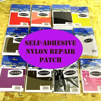 Self-Adhesive Nylon Repair Patch Fabric Mending Sheet WATERPROOF Mending Patch • £3.99
