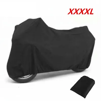 XXXXL Motorcycle Cover Snow Rain Sun Dust Protector Black For Outdoor Waterproof • $29.76