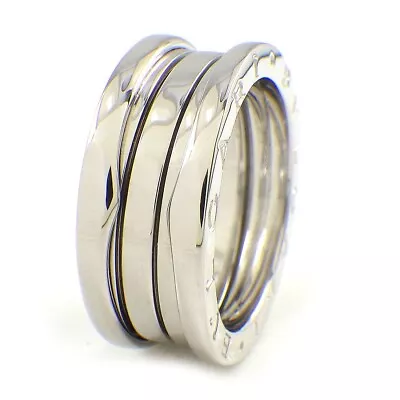 BVLGARI Ring B-zero1 323536 2 Band Spiral Logo 750(18K) White Gold #55 US7 • $1092.12