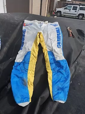 Suzuki Team Motocross Pants 80's Retro Vintage Pants - Size 34 Old School • $50