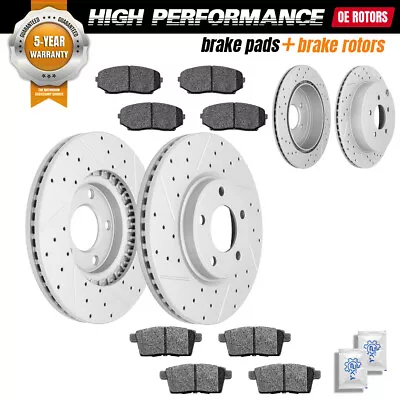 For 2007 - 2009 Ford Edge Lincoln MKX Front & Rear Disc Rotor + Brake Pads Set • $165.99