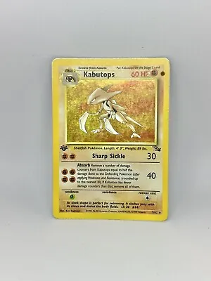 Kabutops 9/62 1ST EDITION HOLO Fossil Set Pokemon Card TCG LP • $34.99