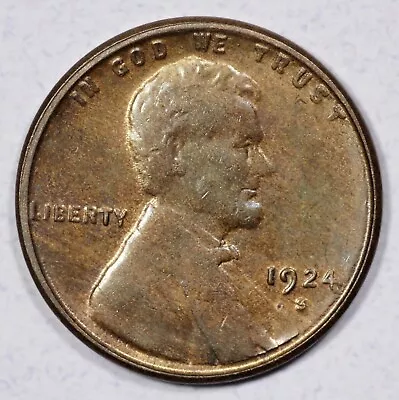 1924-S Lincoln Cent 1c Wheat Penny • $2.75