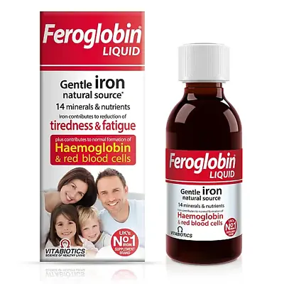 £7.99 • Buy Vitabiotics Feroglobin - B12 & Iron Supplement Liquid 200ml For Haemoglobin
