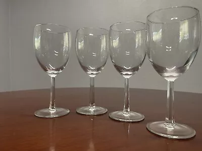 Vintage Crystal Hexagon Stem Wine Glasses 7” Set Of 4 • $25