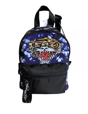 ED HARDY Festival Mini Backpack Hand Bag Purse Tiger Graphic • $26.99