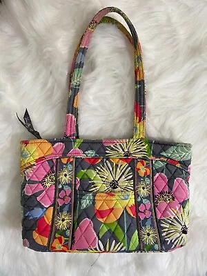 Vera Bradley Purse Quilted Modern Pink Green Gray Floral Print Handbag NWOT • $24