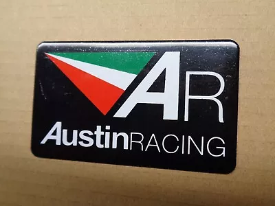 Austin Racing Metal Badge Exhaust Sticker Decal W/ Plastic Film Peel Off (1) New • $12.95