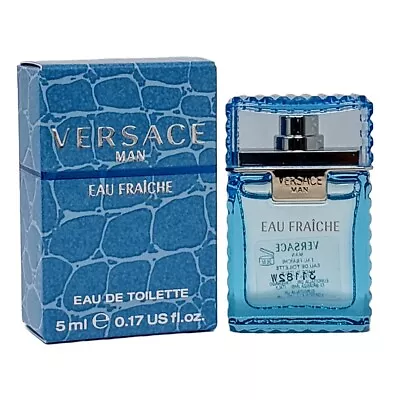 Versace Man Eau Fraiche EDT Mini 5 Ml - Refreshing Citrus Dab-On Cologne • $9.99