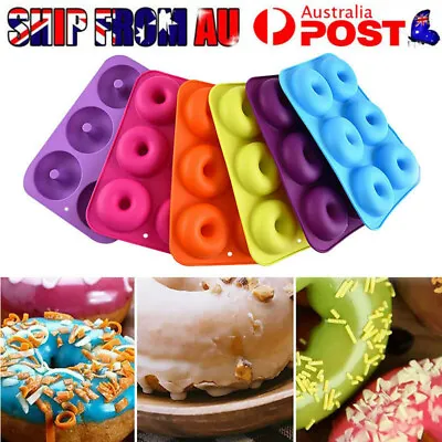 $14.24 • Buy 1pc Silicone Donut Mold Muffin Chocolate Cake Cookie Doughnut Baking Mould Tray