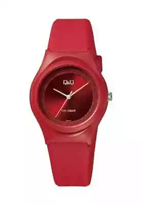 Q&Q 34mm Analogue Ruby Red Sunray Dial 100m WR Watch - VQ86J030Y • £9