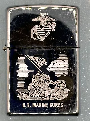 Vintage 2004 US Marine Corps Flag Raising Iwo Jima HP Chrome Zippo Lighter • $24.95