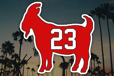 Michael Jordan Red Goat 23 Waterproof Vinyl Sticker Decal Art • $4