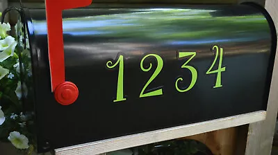Mailbox Magnet (Partial Cover) Address Numbers Green  Black Mail Box Set Of 4 • $13.95