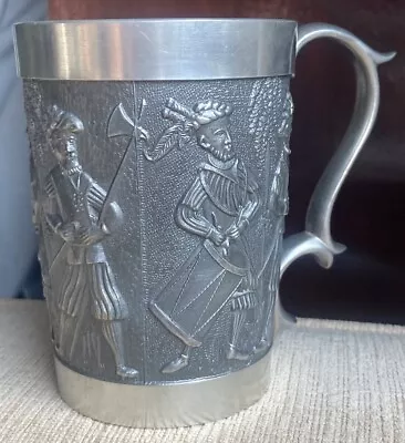 Vintage Mullingar Pewter Medieval Cup The Fighting Irish Small Mug Stein Ireland • $25