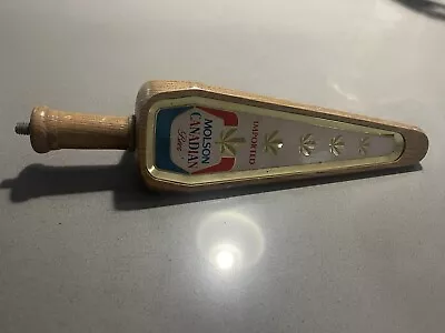 Vintage Molson Canadian Wooden Brass Bar Tap Beer Barware 3 Sided • $14.99