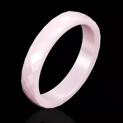Ceramic Ring Women Light Pink Black White 4mm Ring Fashion Jewelry Top Quality • $9.55