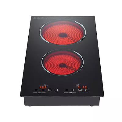 Ceramic Glass Electric Ceramic Cooktop Vertical Double Head Built In Stove Top • $99.99