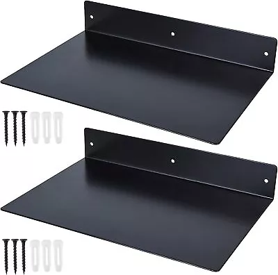 RealPlus Metal Floating Shelf Wall Mounted (12  X 8 ) Steel Display Shelves • $32.99