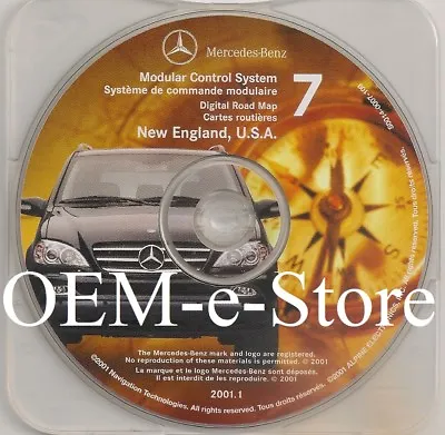 2000-2002 Mercedes ML320 ML430 ML500 ML55 Navigation CD Map #7 ME VT NH MA CT RI • $65