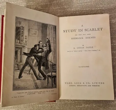A Study In Scarlet By Arthur Conan Doyle Early 19C Illustrated Fine Binding • £500