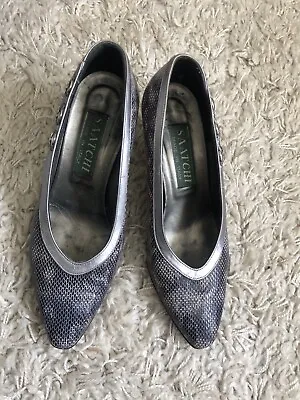 Saatchi Made In Italy Leather Heeled Court Shoes U.K. Size 4.5 • £6.99