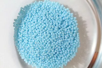 Antique/Vintage Micro Seed Beads-13/0 Opaque Baby Blue-8.5 Gram Tubes-RARE Color • $14.50