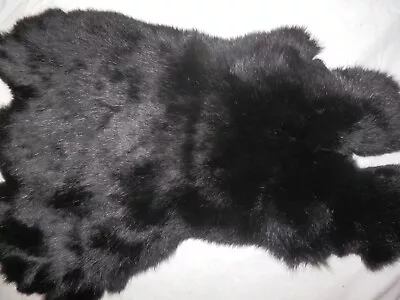 8 X13.5  BLACK Rabbit Skin Hide Pelt Craft #058 • $12.50