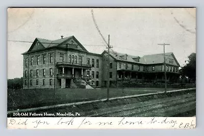 Meadville PA-Pennsylvania Odd Fellows Home Antique Vintage C1907 Postcard • $7.99