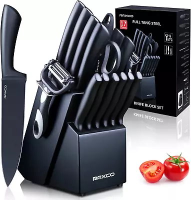 RAXCO Knife Set Kitchen Knife SetKnife Block Set Chef Knife Set With Block Fo • $80.79