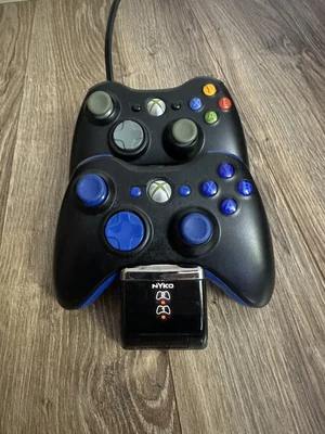 $40 • Buy Nyko Black Charge Base 86074-M27 Battery Charger Xbox 360 With 2 Controllers